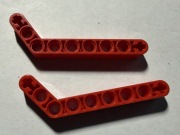 LEGO TECHNIC LIFTARM,MODYIFIED BENT THICK 1x9 (7-3) CZERWONE 32271 2 szt.