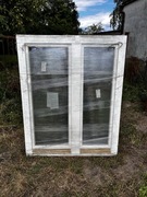 2 Okna Balkonowe Drewniane Dwuskrzydłowe 144x116