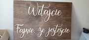 Tablica powitalna ślubna 