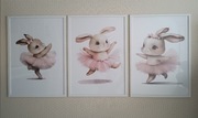 Obrazki w ramkach do pokoju dziewczynki. 50x70cm.