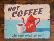Metalowy plakat / tablica 30x40 | Hot Coffee KAWA