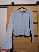 Sweterek z długim rękawem niebieski , rozpinany sweter VRS rozmiar L