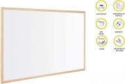 Bi-Office Budget biała tablica z drewnianą ramą, 90x60cm