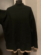 Sinsay sweter tunika z półgolfem wysoka stójka oversize