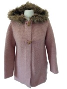 Zara Girls ciepły sweter kardigan z kapturem r 152