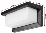 Kinkiet Zewnętrzny Lampa Elewacyjna Czarna