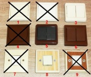 Wyłączniki ścienne polwinit polietylen OSPEL Lata 80. RETRO PRL