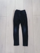 Spodnie jeansowe gumowane next granat 7 lat +