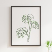 Plakat MONSTERA One line kreska design 50x70