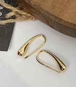 Kolczyki złote pozłacane łezki krople wężyk żmijka 2,6 cm platerowane