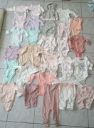 Ubranka dla dziewczynki body spodenki pajacyki 27 szt. roz. 56 JAK NOWE 