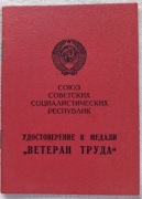 Legitymacja do medalu Weteran pracy nr.158 orginał