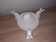 Stojak na jajko wielkanocny | 3 króliczki | dekoracja stołu | pisanka