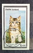 Znaczki - Zwierzęta - Koty - Wydanie lokalne wyspa szkocka
