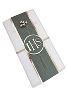 Zaproszenia Pierwsza Komunia komunijne kalka kwiaty suszone personalizowane