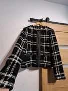 Żakiet/ marynarka w kratę XXL/44 wełna czarna Kello