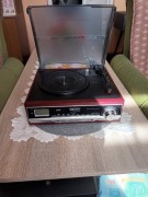 Gramofon Camry CR 1168 z radiem i głośnikami BT SD USB MP3 AUX IN RCA