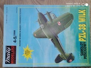 Model kartonowy samolotu pościgowego PZL-38 WILK