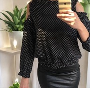 Reserved bluzka koszula z odkrytymi ramionami w groszki kropeczki nowa M 38