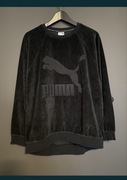 Puma czarna sztruksowa bluza z logo romiar M