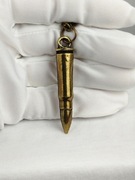 NOWY Naszyjnik wisiorek złoty nabój pocisk Vintage