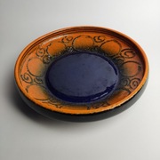 Unikatowa misa/patera ceramiczna Strehla , sygnowana - lata 60