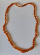 Naszyjnik korale bez zapięcia z jasnego bursztynu 