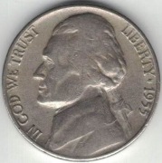 USA 5 centów 1955 D - nr 1