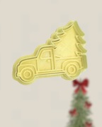 Foremka „Świąteczna Ciężarówka z Choinką” – wykrawaczka + stempel 3D