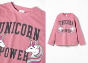 ZARA koszulka longsleeve z jednorożcami 10 lat 140