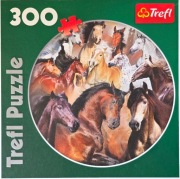 Puzzle - konie, okrągłe 