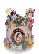 Zestaw dekoracji na tort Bluey