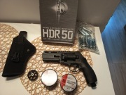 Zestaw Rewolwer HDR 50 + 10 CO2, kabura, magazynek, kulki