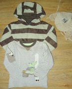 A22 - ZESTAW: bluza, polar, czapka dla chłopca roz. 92 i 98