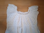 Bluzka tunika, biała krótki rękaw, rozmiar S/M