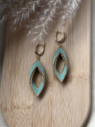 Kolczyki z japońskich koralików.