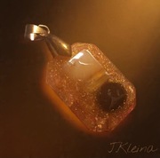 Wisiorek Bursztyn i Czarny Turmalin oraz Dąb