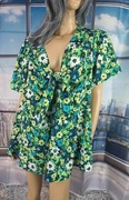 Letnia bluzka New Look Curves r. 50 EU (zielona w kwiaty)
