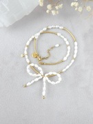 Naszyjnik choker z pereł i stali UNIKAT premium 