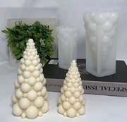 Świąteczna Choinka Bąbelki forma silikonowa 10.6*6 do wosku robienie świec