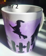 ręcznie malowane kubki Halloween: duchy, dynie 2