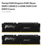 Pamięć RAM DDR5 Kingston 128gb 5600