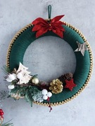 Wianek świąteczny na drzwi dekoracje 32cm
