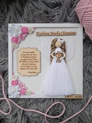 Podziękowania dla chrzestnych aniołek dla chrzestnej podziękowanie ramka