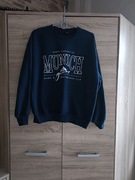 Granatowa bluza lekko ocieplana oversize 