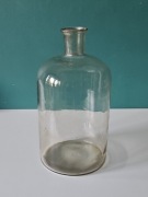 Duża szklana butla 28cm PRL