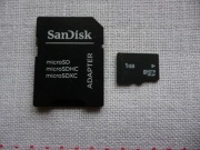 Karta pamięci SD microsd 1GB + adapter SanDisk