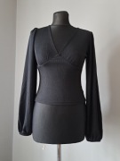 Bik Bok Piękna czarna bluzka crop top XS/34