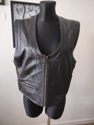 Kamizelka męska L skóra Ramoneska C&A tył wełniany oddychający 50extra