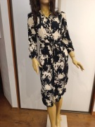 Reserved sukienka midi koszulowa 100% wiskoza 34 XS kwiatowy print